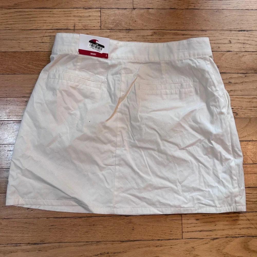 Champion Campus Skirt Womens 8 Unbleached Cotton White Mini Skirt NEW